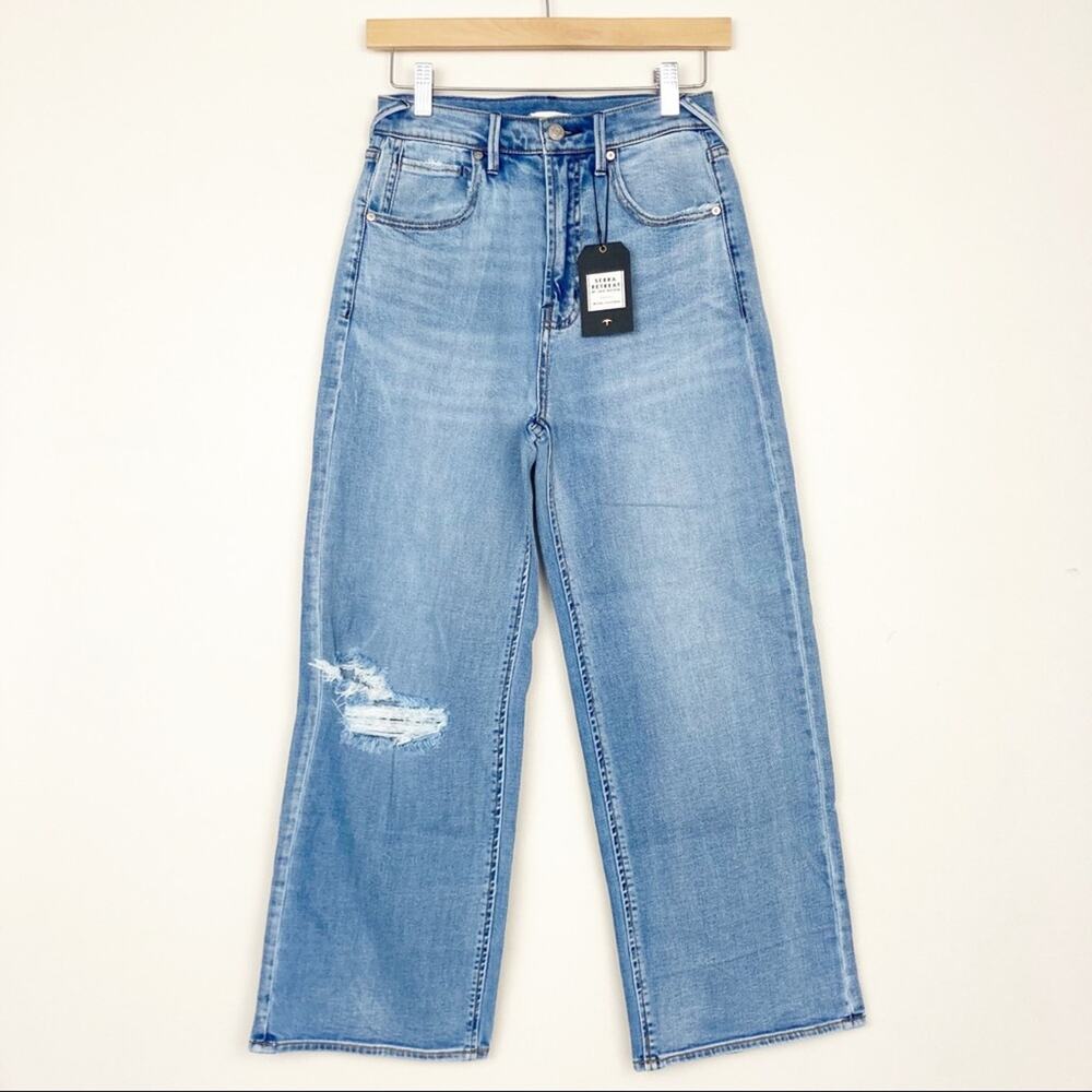 Serra Retreat Joie Tucker Wide Leg High Rise Jeans Sz 0 - Picture 8 of 9